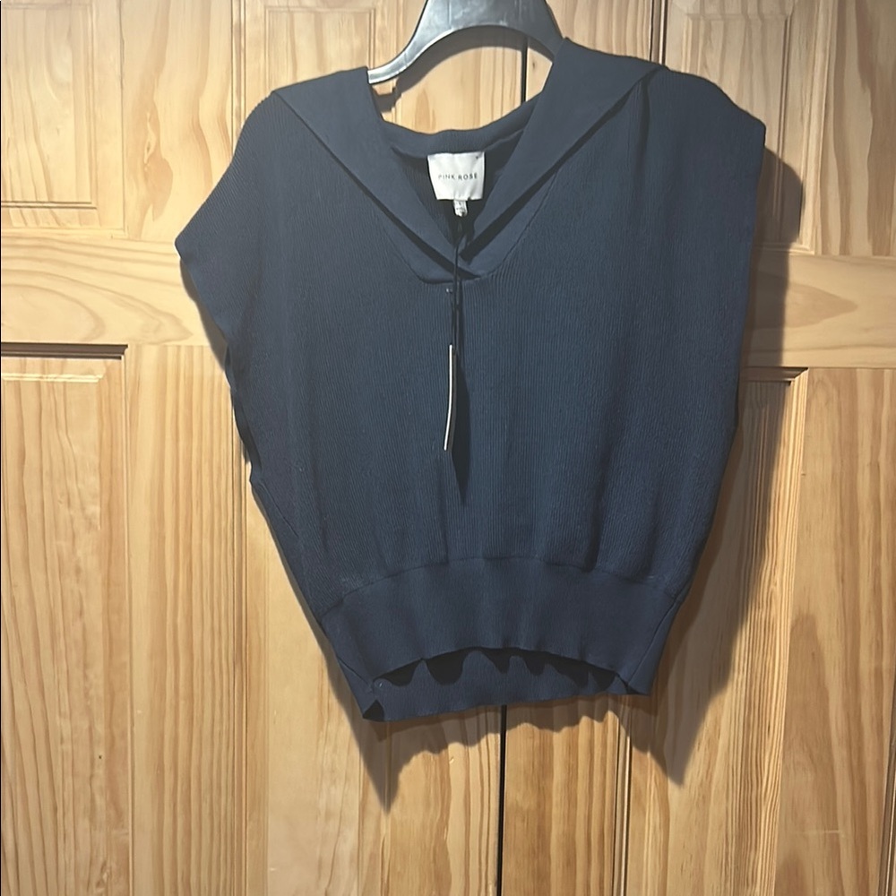 Pink Rose Deep Blue Blouse